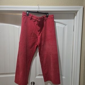 Universal Thread Red Cropped Wide-Leg Pants
